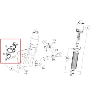 A2711840280 Cincin Segel Pendingin Oli Mesin untuk Mercedes-Benz C200 C180 E200 E260 SLK200 C260 E260L 2007-2014 |   Penggantian OE - Product Image 5