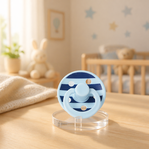 Sucette bébé intégrée en silicone ultra-douce à rayures PP, motif écossais imprimé moderne et écologique, pour la <span class=keywords><strong>nuit</strong></span>, 0-12 mois - Product Image 2