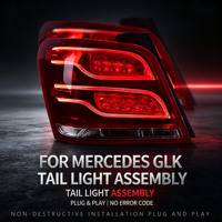 Ensemble de feux arrière LED avec 6000 lumens pour Mercedes-Benz GLK X204 2009-2012 Garantie 1 an Modifié du modèle ancien au nouveau