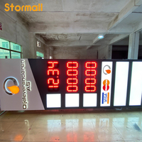 Letrero LED para Gasolinera, Letrero Tipo Pylon, Tablero de Precios para Gasolinera, Cartel Digital Personalizado de Aluminio para Mostrar Precios de Combustible