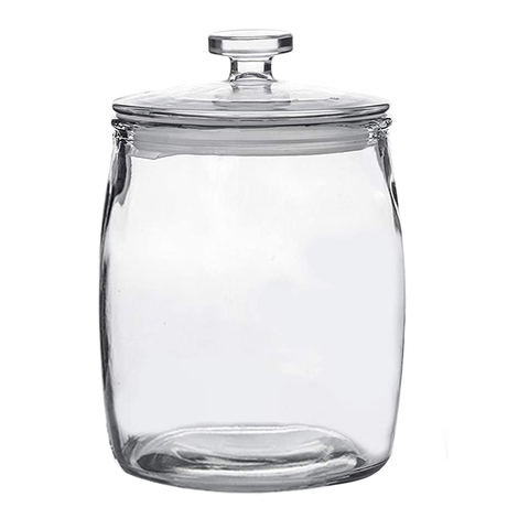Hot Sale Wide Mouth Apothecary Jar With Lid 0.5 Gallon Glass Jar for Kitchen Storage and Laundry Room
