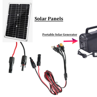 Connecteur de panneau solaire Kit de connecteur de câble d'extension solaire 4 en 1 câble d'extension XT60 pour centrale électrique portable