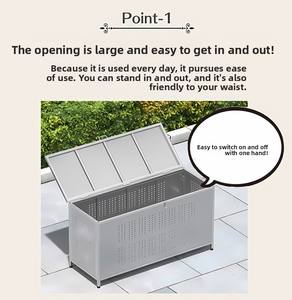 Poubelle respirante coréenne japonaise de grande capacité Triple verrouillage en acier facile à démonter installer Transport pour cuisine jardin - Product Image 4