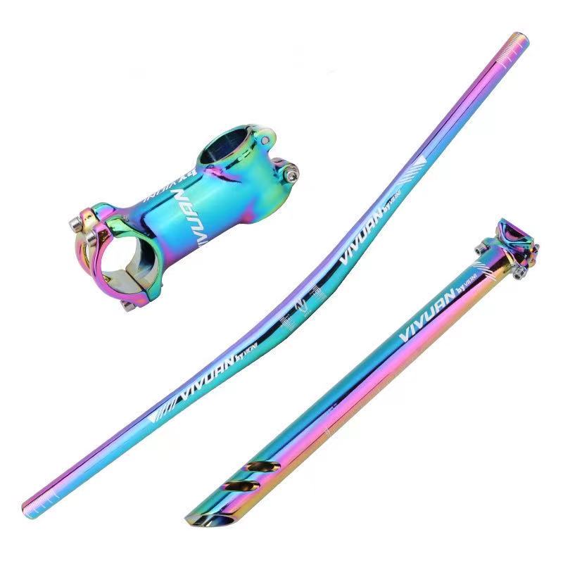 Комплект руля велосипеда из алюминиевого сплава, руль + стержень + подседельный штырь, запчасти для горного и дорожного велосипеда