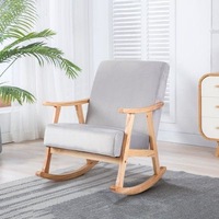 Dernier fauteuil moderne inclinable en bois paresseux pour le salon, les loisirs et le salon à bascule en velours