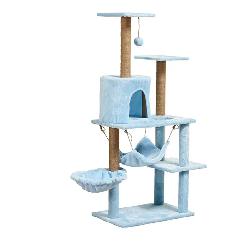 Torre de árvore de gato, gatinho com arranhões na parede, torre de árvore de gatos, casa na árvore