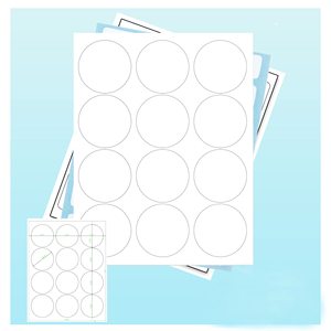 A4 cao cấp Glossy vòng tròn Sticker 2.5 "Vòng dính nhãn không thấm nước Matte Trắng chết cắt Vinyl sticker cho máy in phun/Máy in laser - Product Image 1