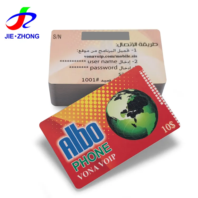 Printing International Telecom PIN Number Prepaid Top Up Scratch Calling Card