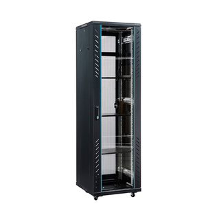 Floor Standing Network Cabinet 18U to 42U Thickened Cold Rolled Steel Adjustable <b>Rack</b> Security Door Server Data Enclosure - Product Image 2