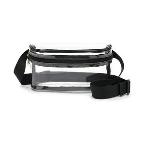 Riñonera Deportiva Transparente Personalizada con Logotipo, Riñonera Deportiva Impermeable de PVC Transparente Negra para Chicas - Product Image 4