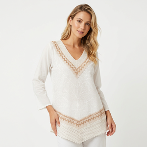 Robe Kurti en tissu de coton, mode indienne, ensemble bohème ethnique en coton, robe brodée, style hippie. - Product Image 1