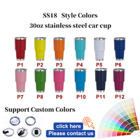 Gobelet isotherme en acier inoxydable avec logo personnalisé ZP, 20oz et 30oz, revêtement poudré, gobelet de voiture 20oz avec couvercle coulissant et paille