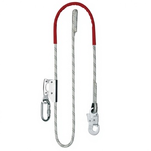 Corde <span class=keywords><strong>de</strong></span> <span class=keywords><strong>sécurité</strong></span> robuste <span class=keywords><strong>de</strong></span> 25 pieds (25KN) pour protection antichute, cordes <span class=keywords><strong>de</strong></span> <span class=keywords><strong>toiture</strong></span> verticales, harnais, longe <span class=keywords><strong>de</strong></span> <span class=keywords><strong>sécurité</strong></span> avec mousquetons <span class=keywords><strong>en</strong></span> acier allié - Product Image 1