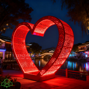 Senzhao Nouvelle mode, éclairage LED décoratif extérieur en forme de cœur, lampes à motif paysager en acier inoxydable - Product Image 4