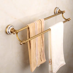 Set aksesori kamar mandi Toilet Hotel terpasang di dinding keramik kuningan padat antik kualitas tinggi untuk perangkat keras mandi mewah - Product Image 4