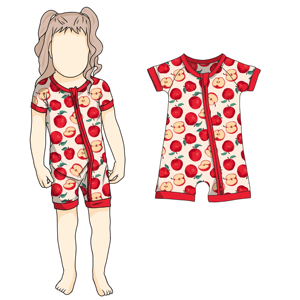Nieuwste promotieprijs Nieuwe aanwinst Ademend Koel Zomermodel Bamboe Korte Mouwen Rits Rompertje voor Kinderen - Product Image 1