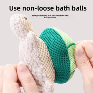 Balle de bain en forme de tortue mignonne pour filles et enfants, fleur de bain douce non-éclatante, outil de gommage pour le bain - Product Image 6