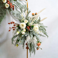 Arche de fleurs artificielles élégante pour mariage, toile de fond florale en soie pour réception, banquet, célébration, fête