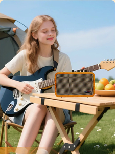 Mini <span class=keywords><strong>amplificador</strong></span> de <span class=keywords><strong>guitarra</strong></span> 10W portátil recargable Vintage altavoz de madera conector para auriculares función <span class=keywords><strong>Bluetooth</strong></span> con múltiples efectos - Product Image 6