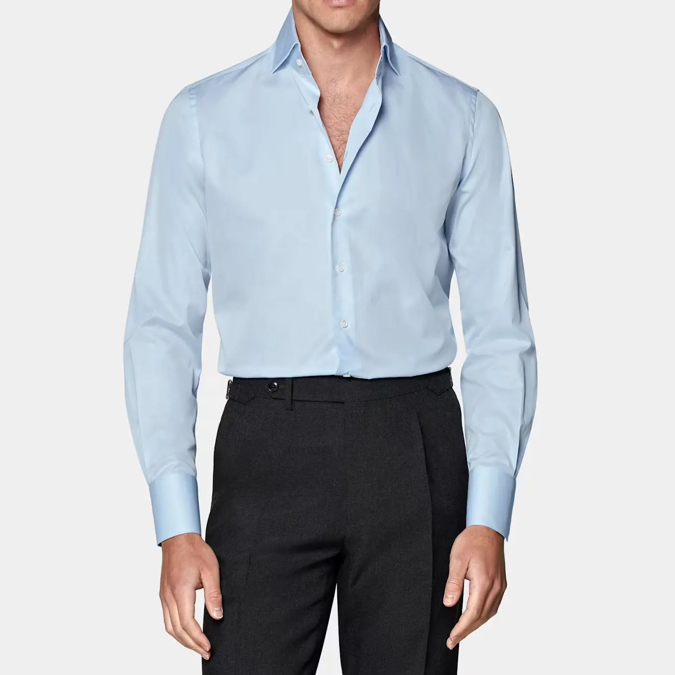 Shangjie 2024 Camisa de bambu de alta qualidade para escritório, camisa de secagem rápida slim fit, camisa de manga comprida sem ferro para homens