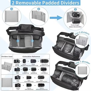 Bolsa de Hombro Cruzada Impermeable de Poliéster con Diseño Otoñal para Organizar Equipos de Fotografía, para Fotógrafos al Aire Libre - Product Image 6