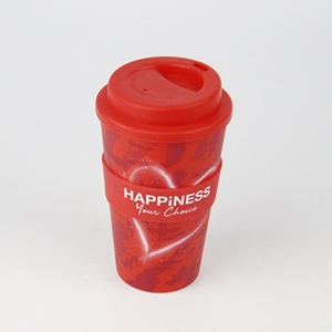 Tazas de café de chico divertido, vaso de viaje de Bacon con manga de silicona aislada extraíble, negro, 16 onzas - Product Image 2
