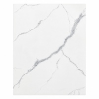 Dalle de pierre frittée polie Venatino blanche avec veine grise fine pour comptoir, mur, sol et décoration intérieure