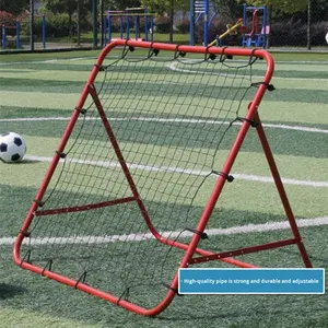<span class=keywords><strong>Porta</strong></span> da Calcio Rimbalzante 1m/1.2m con Telaio in Ghisa, Rete da Allenamento Rossa/Nera, Attrezzatura Ausiliaria per Allenamento - Product Image 4