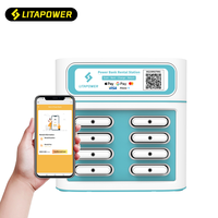 Station de recharge et de location de batteries externes à 8 emplacements avec paiement local pour le chargement de téléphones et les entreprises de location de batteries externes