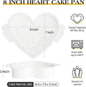 MUYULINS Molde de Silicona para Hornear Pan y Pasteles, con Marco Metálico Reforzado, Antiadherente, Libre de BPA, con Certificación LFGB, en Forma de Corazón - Product Image 5