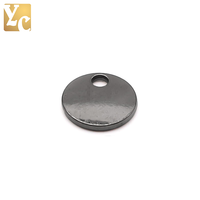 Étiquettes en alliage de zinc personnalisées avec logo imprimé au laser, étiquettes circulaires en métal pour bagages et vêtements
