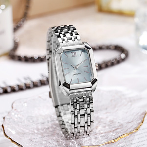 Best-selling new minimalist versatile square ladies' <b>watch</b> - i-style steel strap fashionable quartz <b>watch</b> - Product Image 3