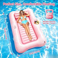 Modèles personnalisés de flotteurs gonflables pour adultes en PVC, lit flottant surdimensionné avec dossier et accoudoirs confortables