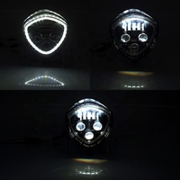 Phare LED Yongjin Chrome Bezel Victory Motorcycles avec DRL, faisceau haut et bas, pour Victory Cross Country