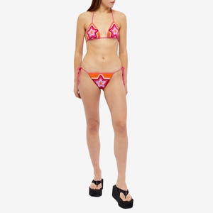 Set Bikini Lavorato a Maglia e Uncinetto Personalizzato, Costume da Bagno Estivo per Donne, Copricostume da Spiaggia, Top Corto all'Uncinetto con Collo all'Americana - Product Image 3