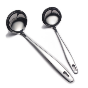 Louche à soupe en acier inoxydable 304 épaissi, manche long, cuillère de service pour fondue, durable, antidérapante, sans danger pour les aliments - Product Image 5