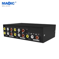 Yeni çift yönlü AV RCA ses Video anahtarı dönüştürücü monitörler için 4 giriş 1 Out USB KVM anahtarı
