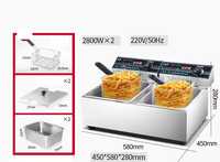 Friteuse industrielle électrique commerciale neuve 220V en acier inoxydable à chauffage profond, haute efficacité, facile à utiliser, prix d'usine