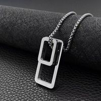 Collier de perles unisexe style hip-hop, chaîne de pull géométrique unique en alliage pour couple, accessoire de mode, cadeau tendance