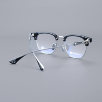 Lunettes unisexes demi-cerclées ovales en titane doré, légères et durables, sans monture, verres de prescription, correction optique pour adultes