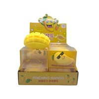 Nouveau jouet anti-stress créatif en TPR jaune mangue de 8 cm, cadeau à presser pour enfants et adultes, unisexe, pour une ambiance amusante et détente.
