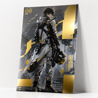 Affiches personnalisées en feuille d'or, impressions d'art, finition brillante numérique métallisée effet miroir, illustrations pour expositions Anime/Manga/Comic Con