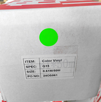 Fluorescente Naranja Rosa Amarillo Verde Plotter de corte brillante Autoadhesivo PVC Color Vinilo 0,61 M 1,22 m con pegamento blanco Parte trasera