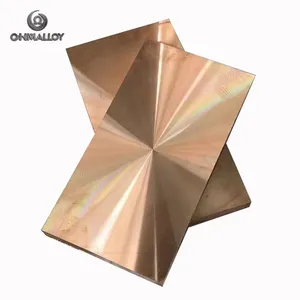 Placa de cobre de berilio, 216x245x278mm, AMS 4533, CuBe2