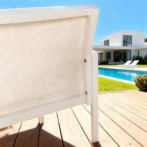 Sofá de aluminio tejido de malla de dos plazas de tamaño pequeño nórdico, juego de sofá para balcón y jardín al aire libre - Product Image 6