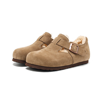 Bottes de neige à boucle pour filles - Tige en cuir véritable, douces et respirantes