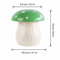 Qianrui Pot à bougie en céramique en forme de champignon, vide, multicolore, moderne et minimaliste, avec couvercle, pour décoration de mariage