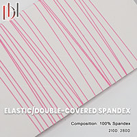 Fil fantaisie rouge 210D 280D 100% Spandex teint, élastique, double couche, pour l'industrie du tissage de vêtements