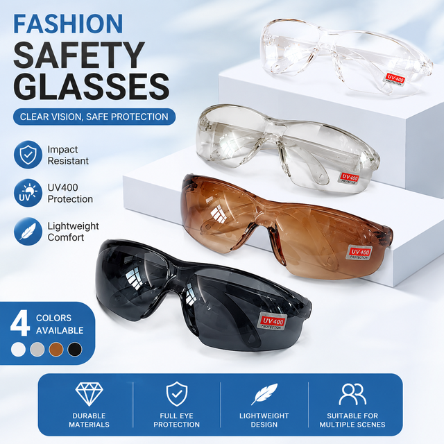 Hot Selling Bulk Supply ANSI Safety Eyewear Clear Anti-Dust Polycarbonate Frame Safety Glasses Industrial Goggles Eye Protection