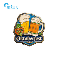 Personalisierter Deutscher Brezel-Bär Oktoberfest Fiesta Kühlschrankmagnet Anstecknadel Brosche Maßgefertigter Oktoberfest Emaille-Pin